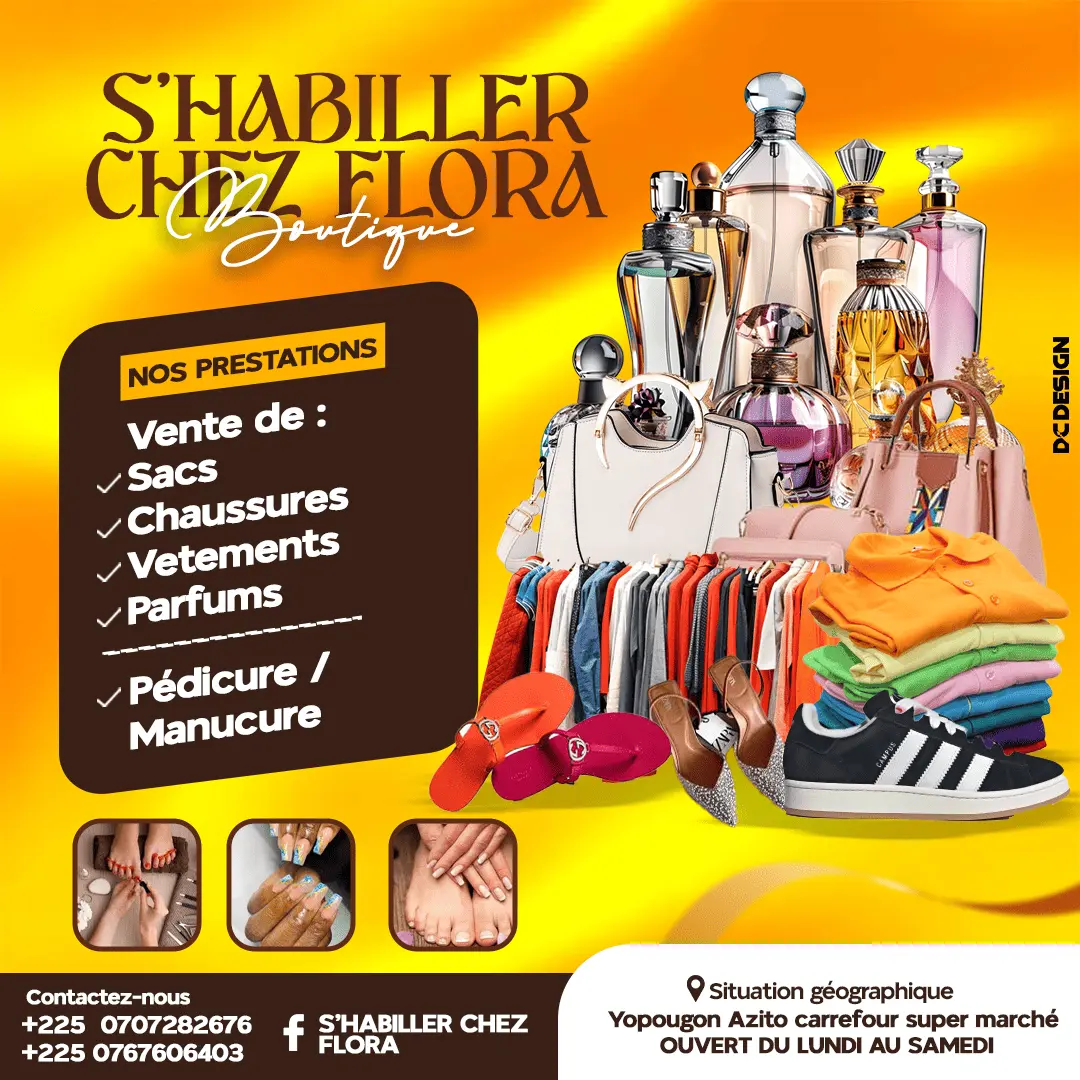 Affiche S'habiller chez Flora Boutique